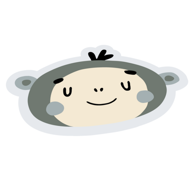 Vinyl Teppich Baby nordisches affengesicht - TenStickers