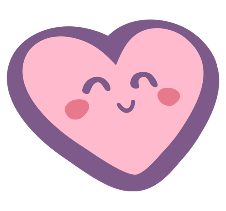 Vinylteppich kindlich Kinder rosa glückliches herz - TenStickers