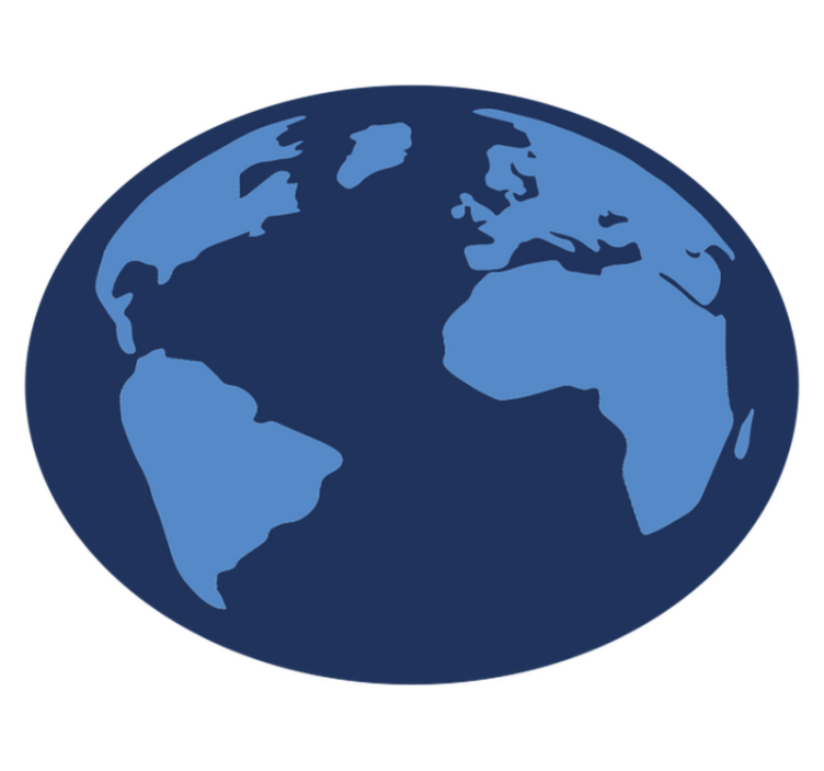 Vinyl Teppich Weltkarte globusdarstellung - TenStickers