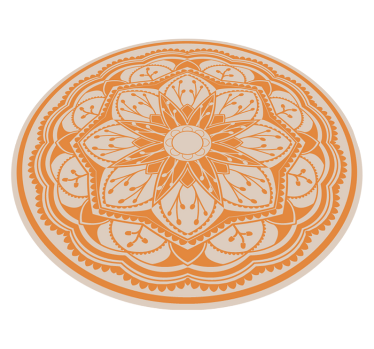 Vinyl Teppich Mandala elegantes rundes motiv - TenStickers