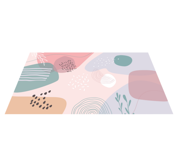 Vinyl Teppich modern abstrakte weiche formen - TenStickers