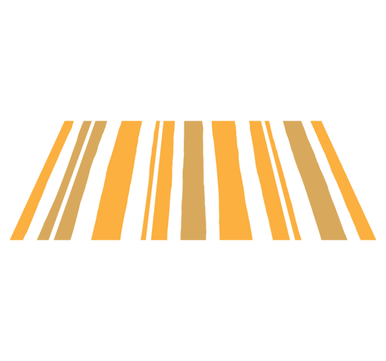 Vinyl Teppich Bad Orange und Weiße Streifen - TenStickers