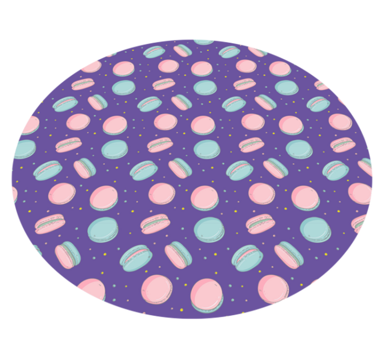 Vinyl Teppich Kinder buntes macaron-muster - TenStickers