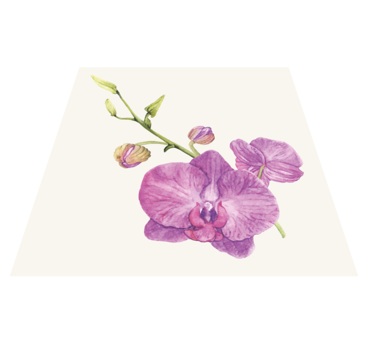 Vinyl Teppich Blumen lila orchideenblüten - TenStickers
