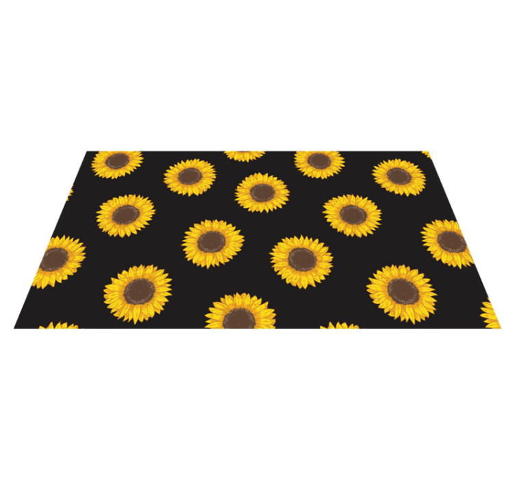 Vinyl teppich blumen sonnenblumenmuster - TenStickers