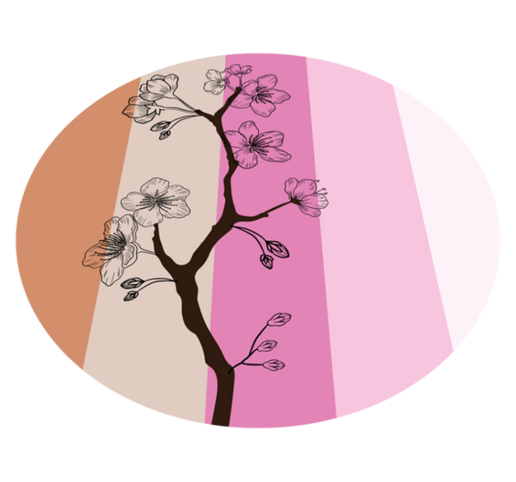 Vinyl Teppich Blumen kirschblüten-eleganz - TenStickers