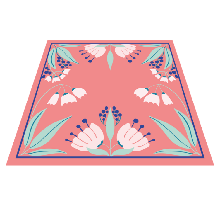 Vinyl Teppich Blumen musterpalette - TenStickers