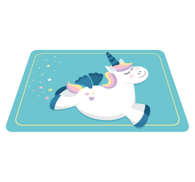 Vinyl Teppich Kinder süßer einhorn-galopp - TenStickers