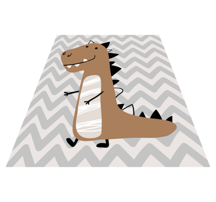 Vinylteppich kindlich braunes t-rex-baby - TenStickers