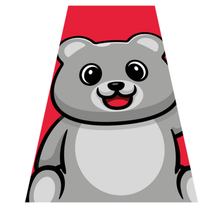 Vinyl Teppich Kinder fröhliches bärengesicht - TenStickers