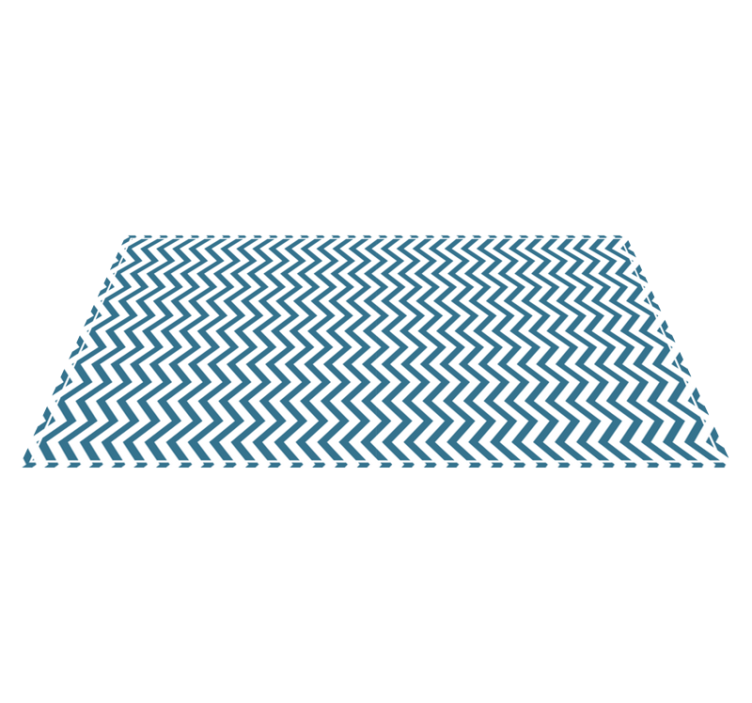 Vinyl Teppich gestreift blau-weißer chevron-stil - TenStickers