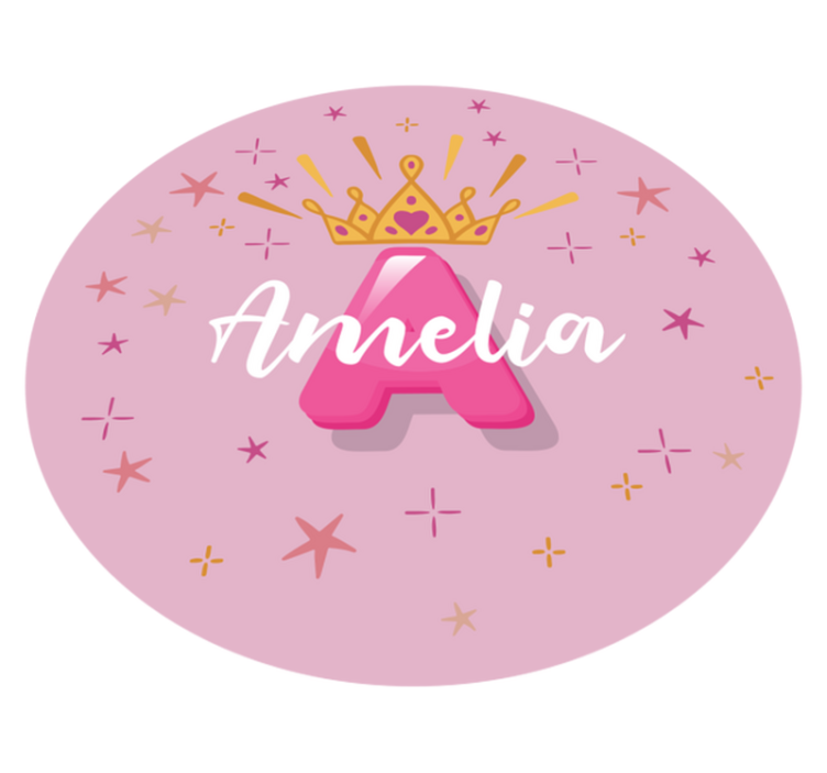 Vinylteppich kindlich prinzessin personalisierter name - TenStickers