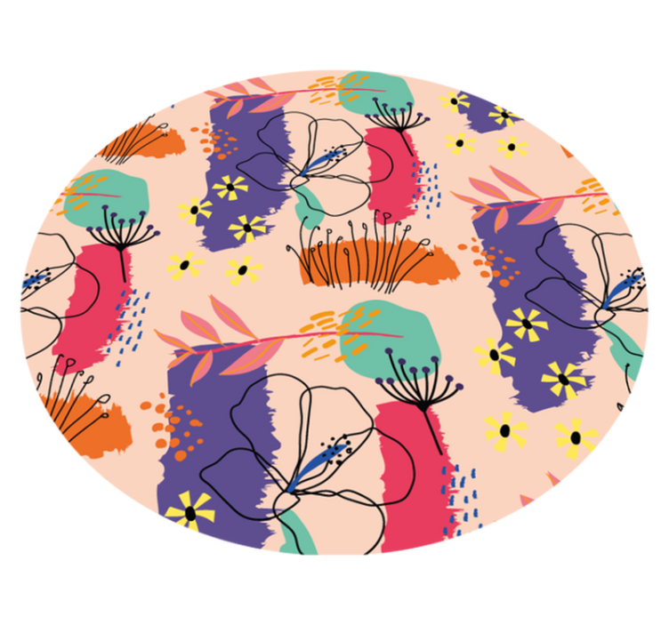 Vinyl Teppich Blumen leuchtende blumenmotive - TenStickers