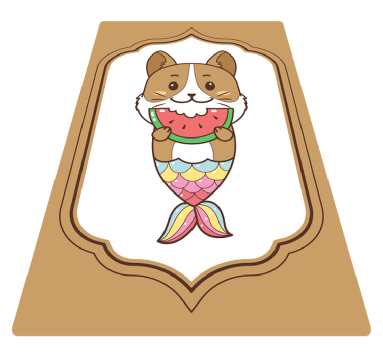 Vinyl Teppich Tiere süße meerjungfrau-figur - TenStickers