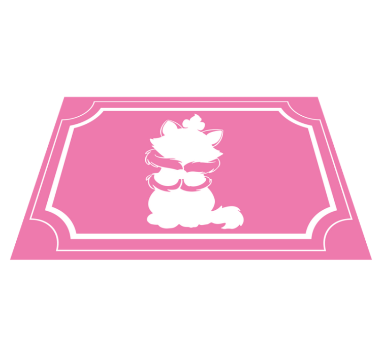 Vinylteppich kindlich süße katzensilhouette - TenStickers