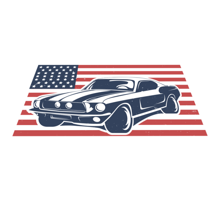 Vinylteppich Wohnzimmer Muscle-car der amerikanischen legende - TenStickers