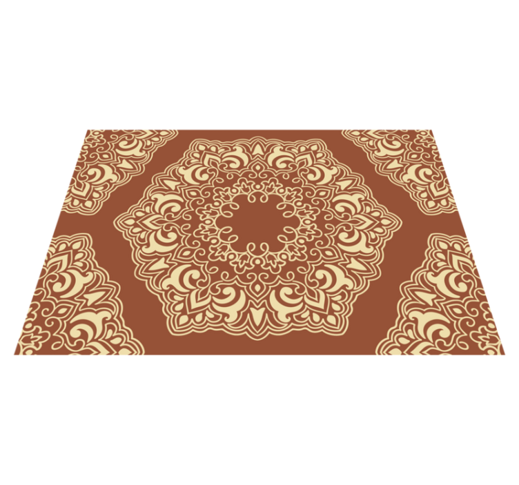 Vinyl Teppich Mandala komplexe botanische anordnung - TenStickers