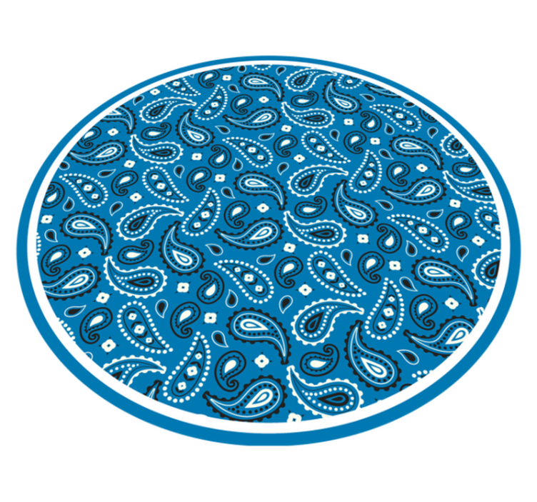 Vinyl Teppich ethnisch blau bedrucktes paisley - TenStickers