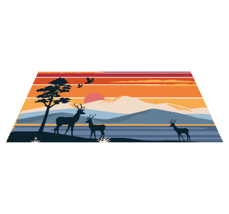 Vinyl Teppich Natur sonnenuntergang in der wildnis - TenStickers