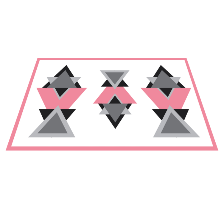 Vinyl Teppich geometrisch dreieckige formen vermischen sich - TenStickers