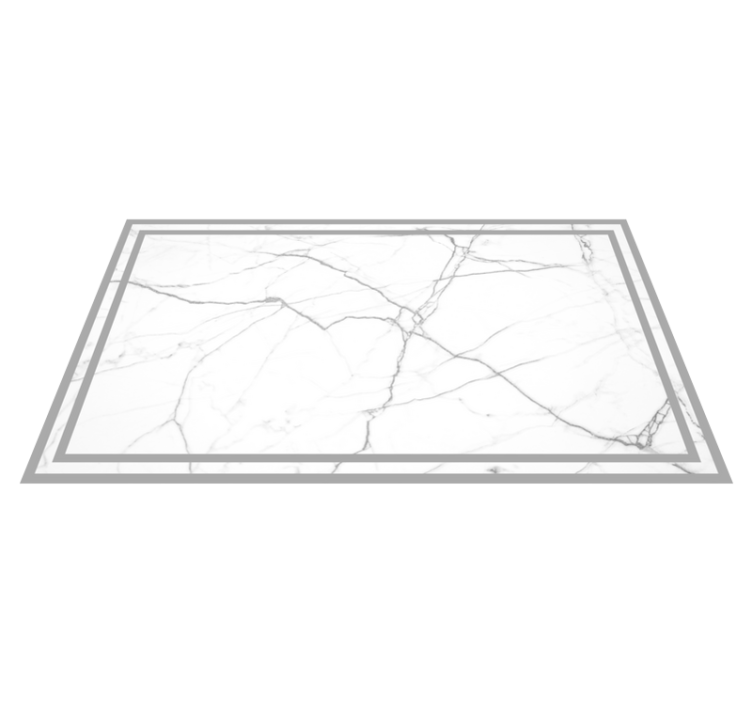 Vinyl Teppich Marmor anmutige weiße streifen - TenStickers