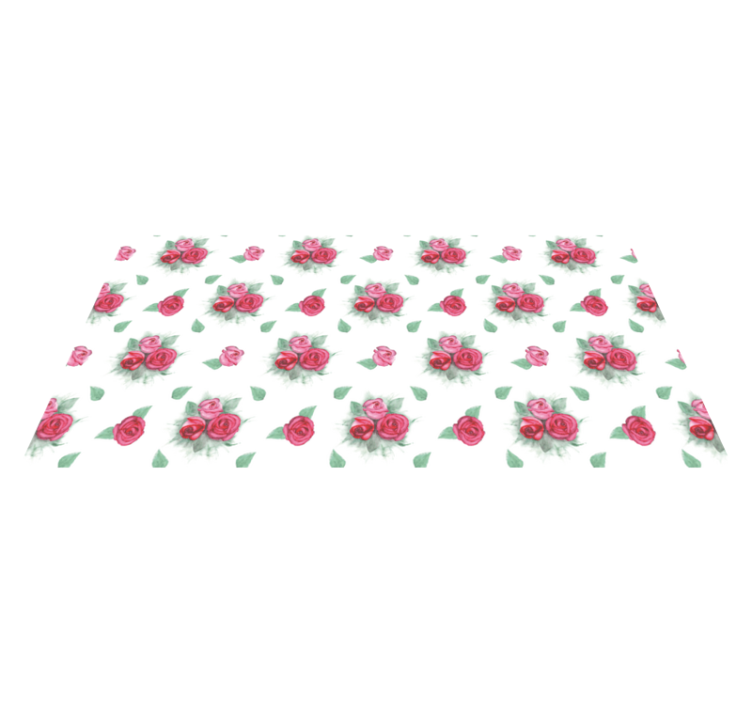 Vinyl teppich blumen set aus rosen - TenStickers