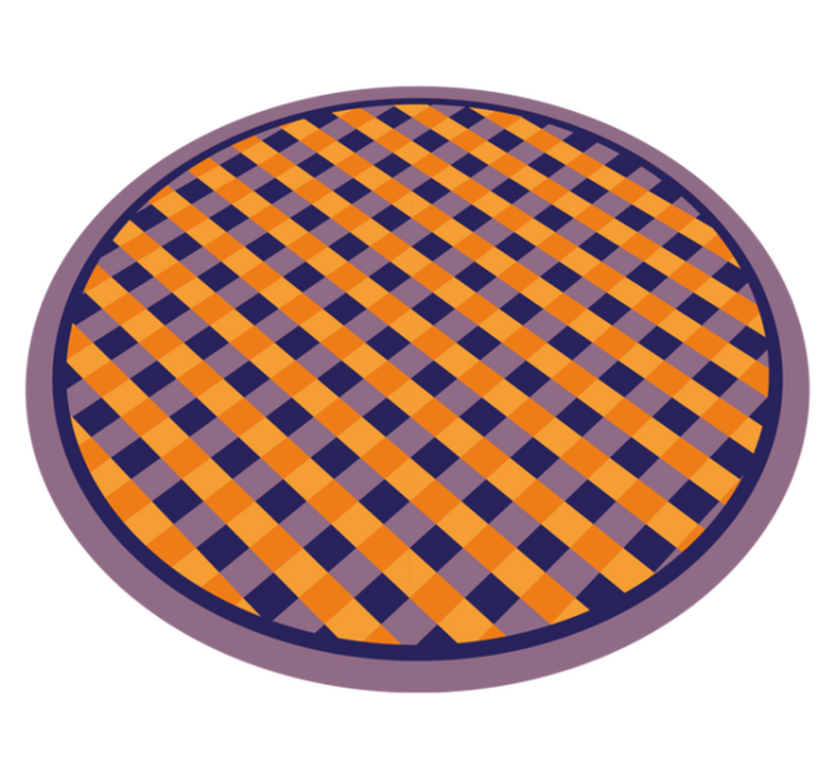 Vinyl Teppich gestreift kräftiges schachbrettmuster - TenStickers