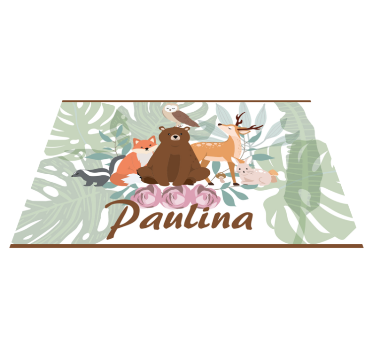 Vinyl Teppich mit Namen tierdschungel - TenStickers