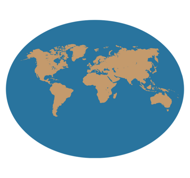 Vinyl Teppich Weltkarte geografische entdeckung - TenStickers