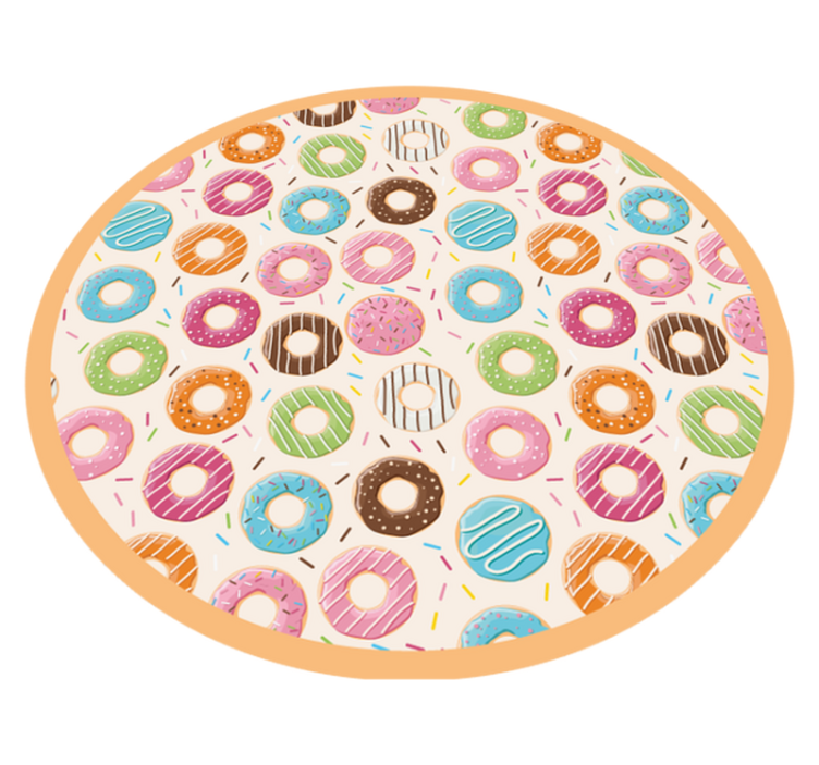 Vinylteppich kindlich buntes donut-muster - TenStickers