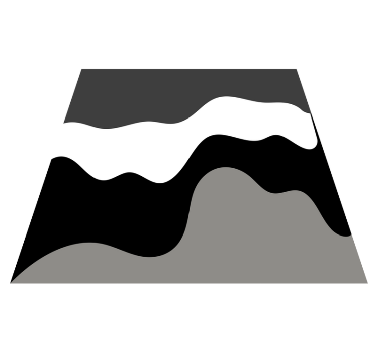 Vinyl Teppich minimalistisch wellenförmige kontrastmuster - TenStickers