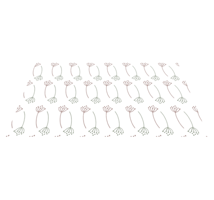 Vinylteppich minimalistisch Pastell-löwenzahn-design - TenStickers