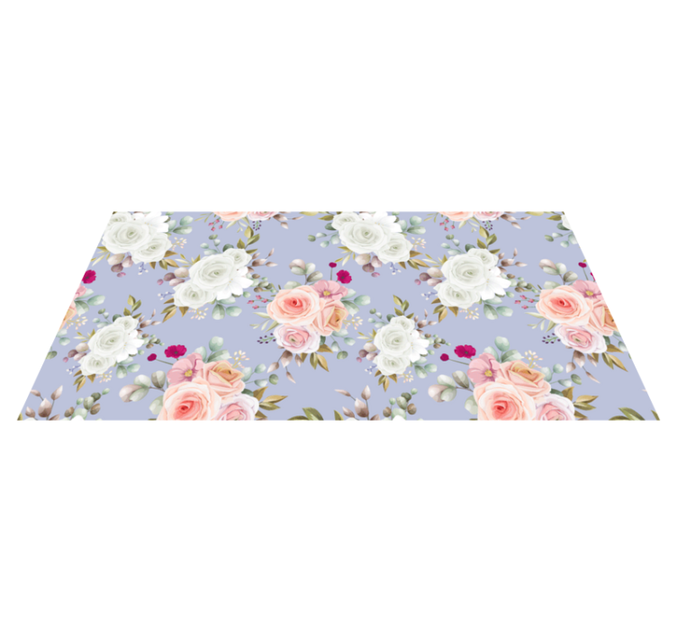 Vinyl Teppich Blumen elegante rosenmuster - TenStickers