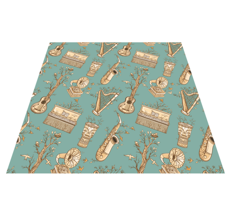 Vinylteppich kindlich konzept für musikinstrumente - TenStickers