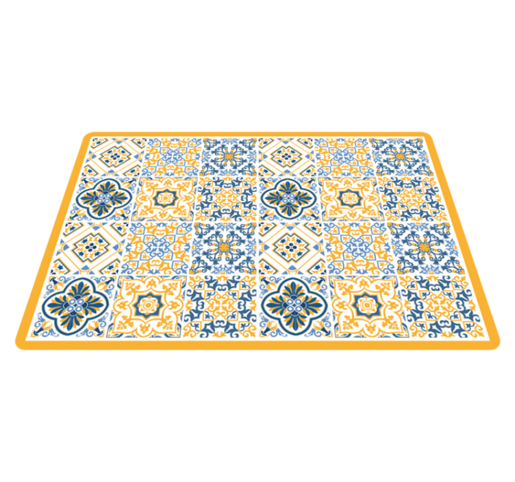 Badezimmerboden mit buntem südstaatenmuster - TenStickers