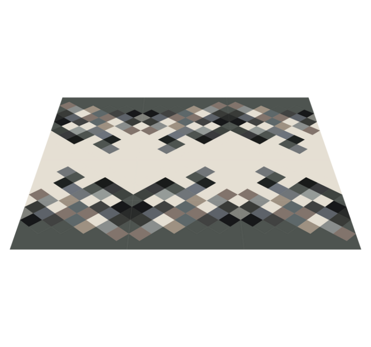 Vinyl teppich mosaik mit modernem geometrischen muster - TenStickers