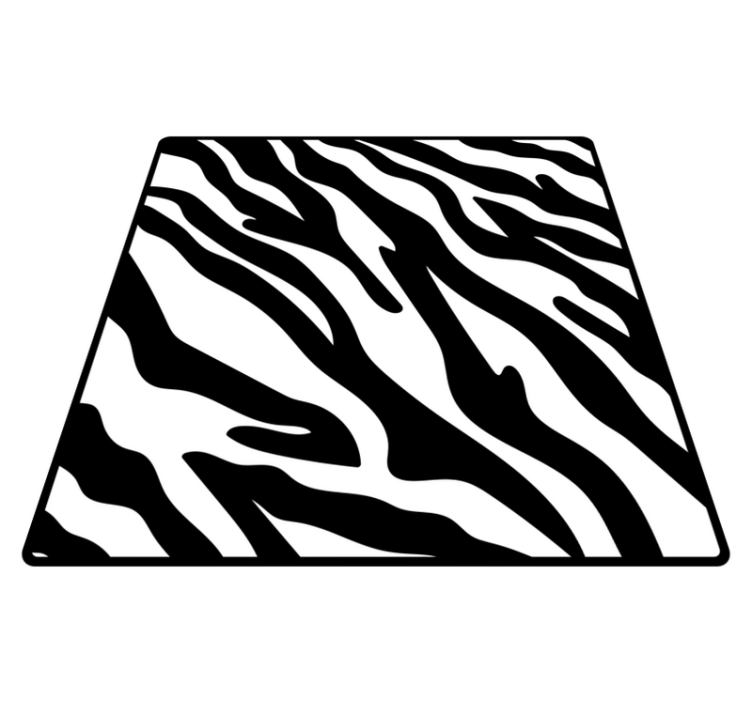 Vinyl teppich tiermuster im zebra stil - TenStickers