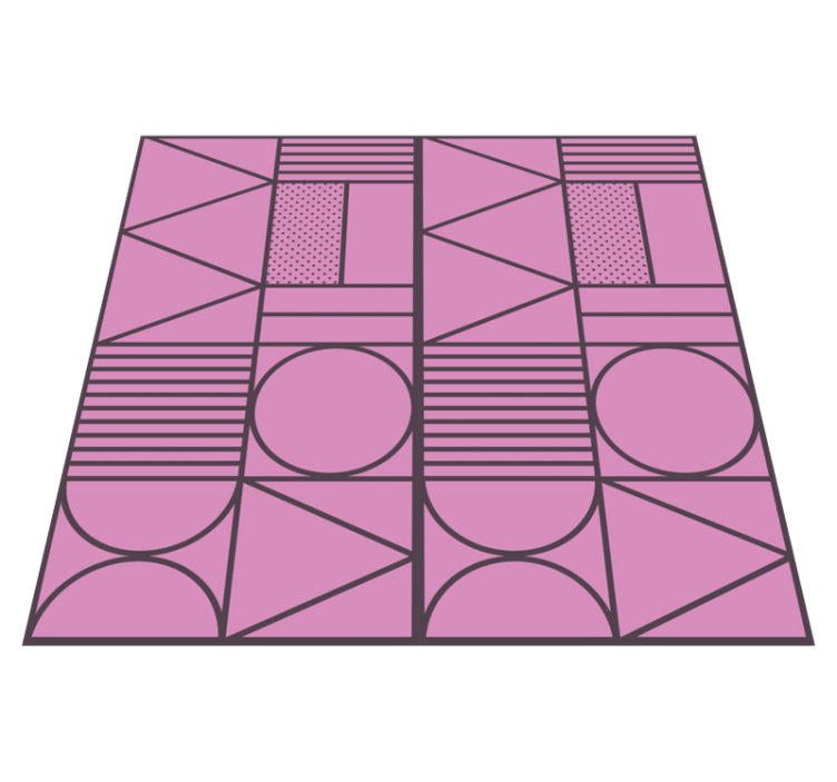 Vinyl Teppich geometrisch rosa formenmotiv - TenStickers