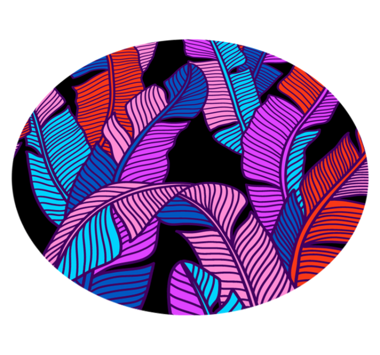 Vinyl Teppich Blumen lebendige blattelemente - TenStickers