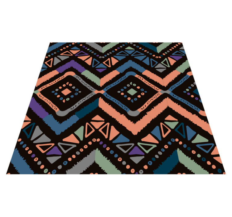 Vinyl Teppich nordisch geometrische farbabschnitte - TenStickers