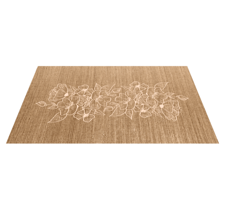 Vinyl Teppich Eingang floral verzierte eleganz - TenStickers