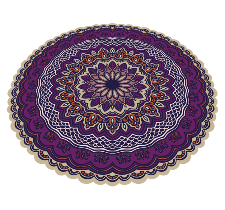 Vinyl Teppich Mandala lebendiges lila design - TenStickers
