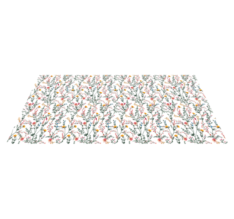 Vinyl Teppich Blumen botanische oase - TenStickers