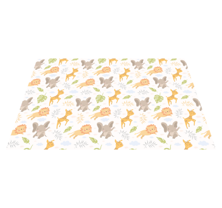 Vinyl Teppich Kinder entzückende safari-kreaturen - TenStickers