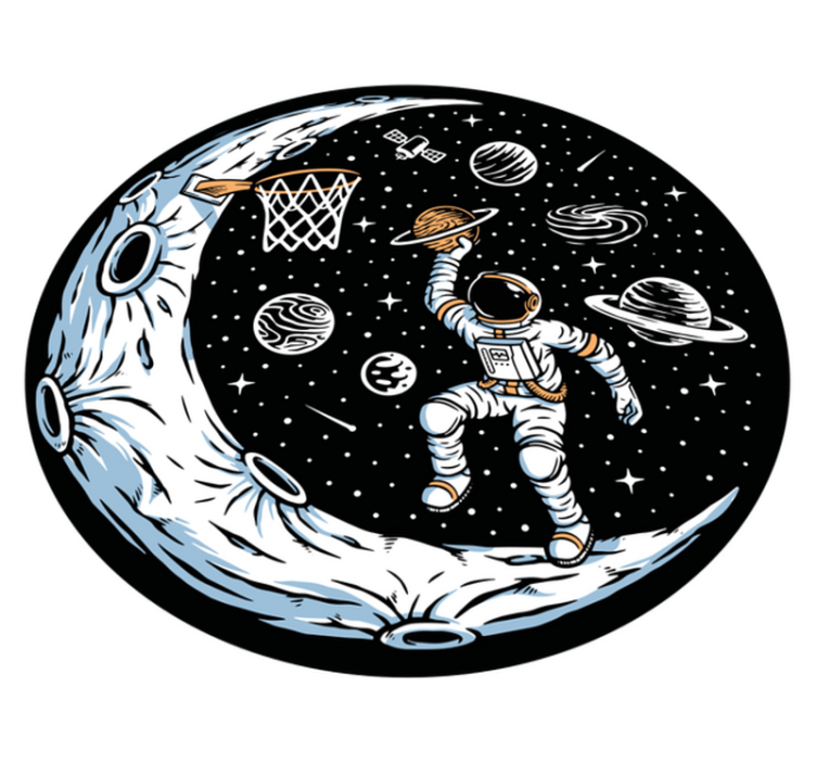 Vinyl Teppich Sterne astronauten-dunking - TenStickers