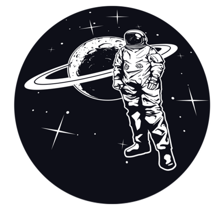 Vinyl Teppich Sterne kosmonaut im kosmos - TenStickers