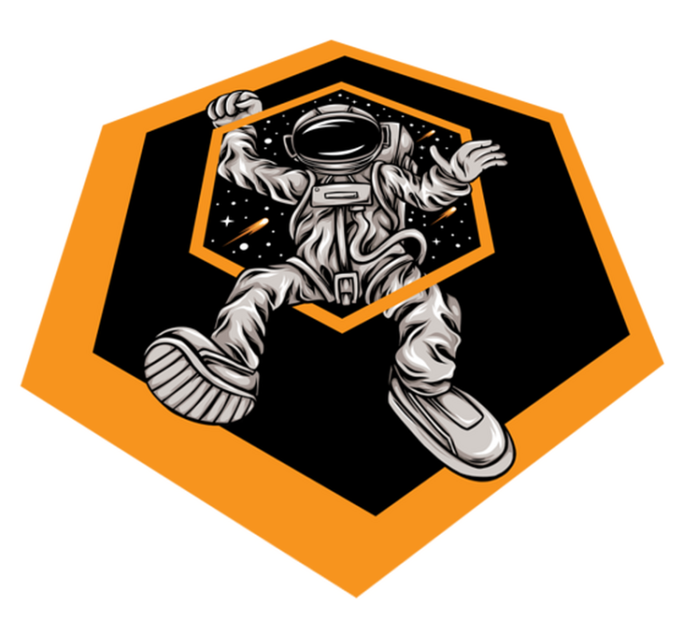 Vinyl Teppich Sterne kosmisches astronautenabenteuer - TenStickers