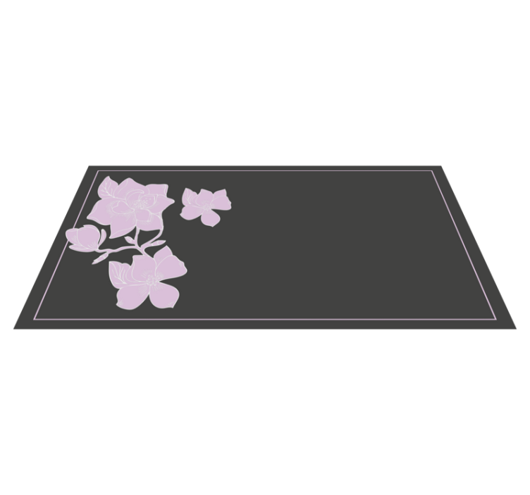 Vinyl Teppich Blumen rosa arrangement - TenStickers