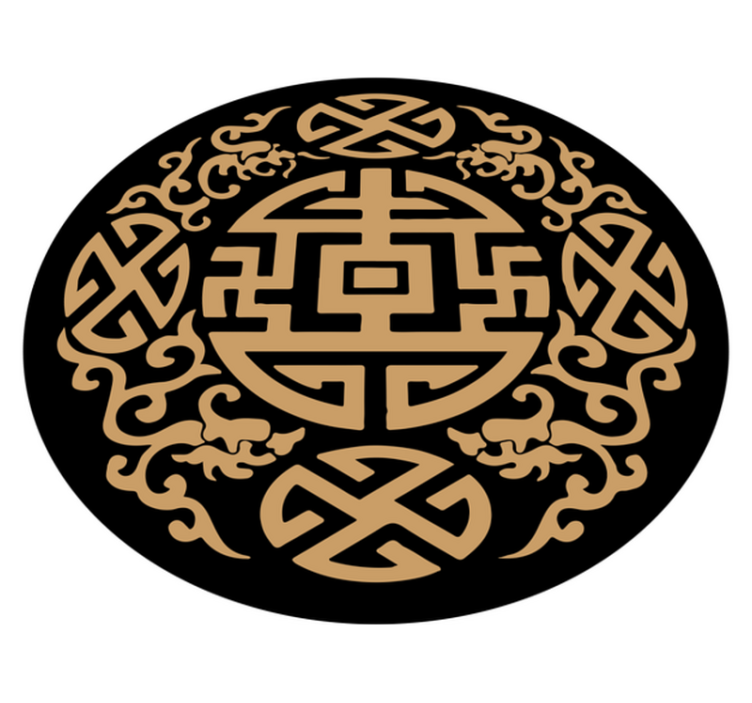 Vinylteppich Mandala Festes zen-mandala-muster - TenStickers