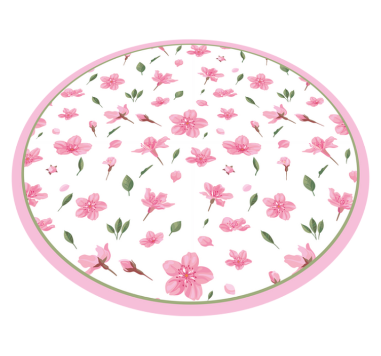 Vinyl teppich blumen in blühendem rosa - TenStickers